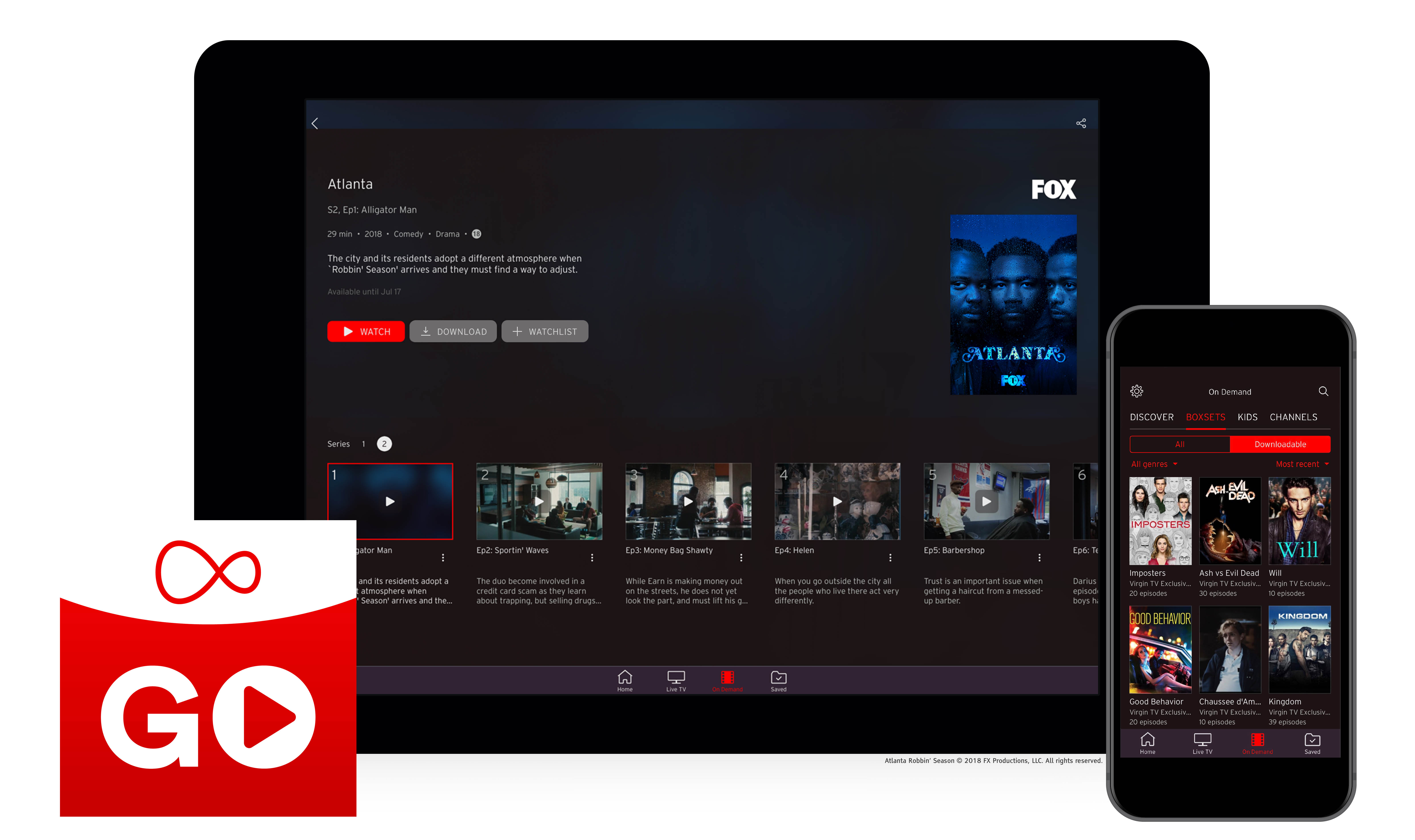 Virgin TV Go app adds download feature