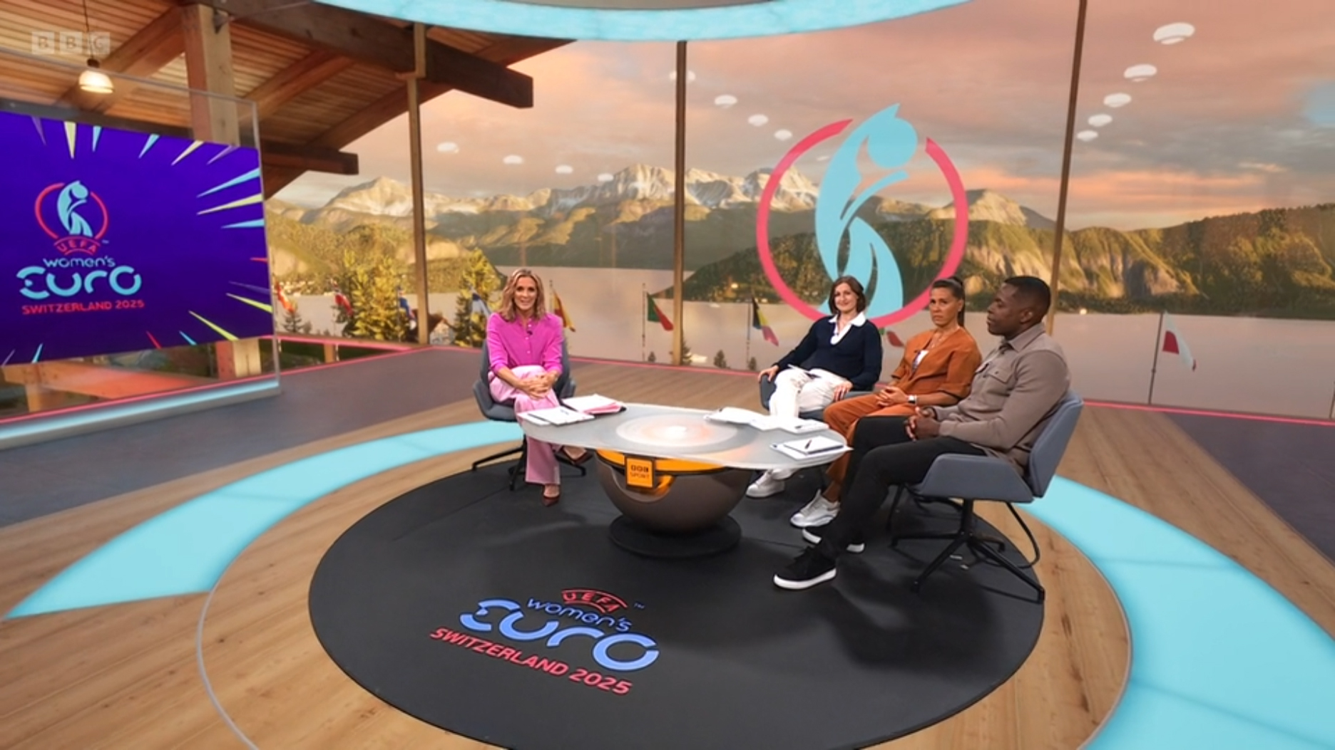 How the BBC’s Women’s Euro 2025 studio reflects the Swiss landscape