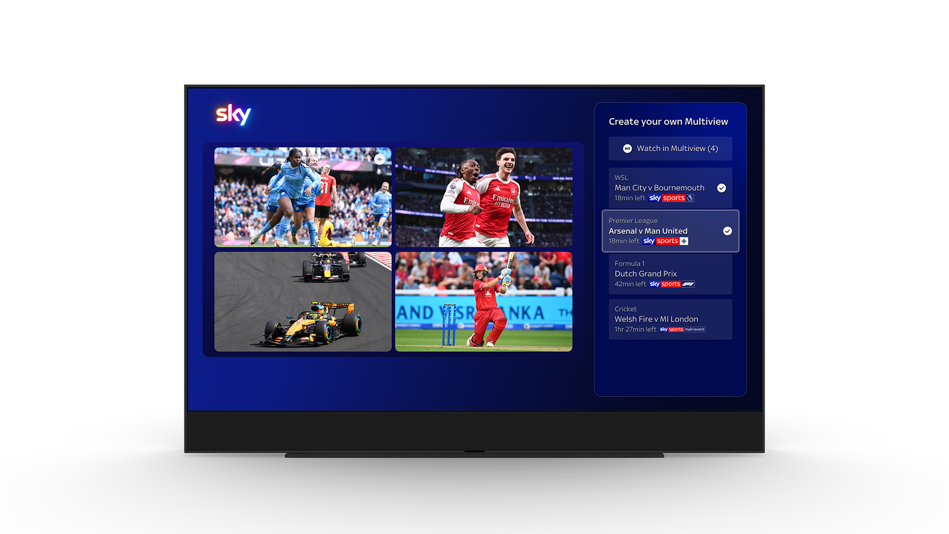 Sky Sports introduces four-way multiview